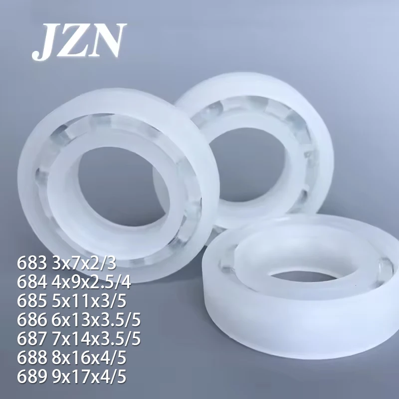 3x7x3 4x9x4 5/10/50Pcs PP plastic bearing 683 684 685 686 687 688 689 Corrosion resistant wear resistant insulation waterproof