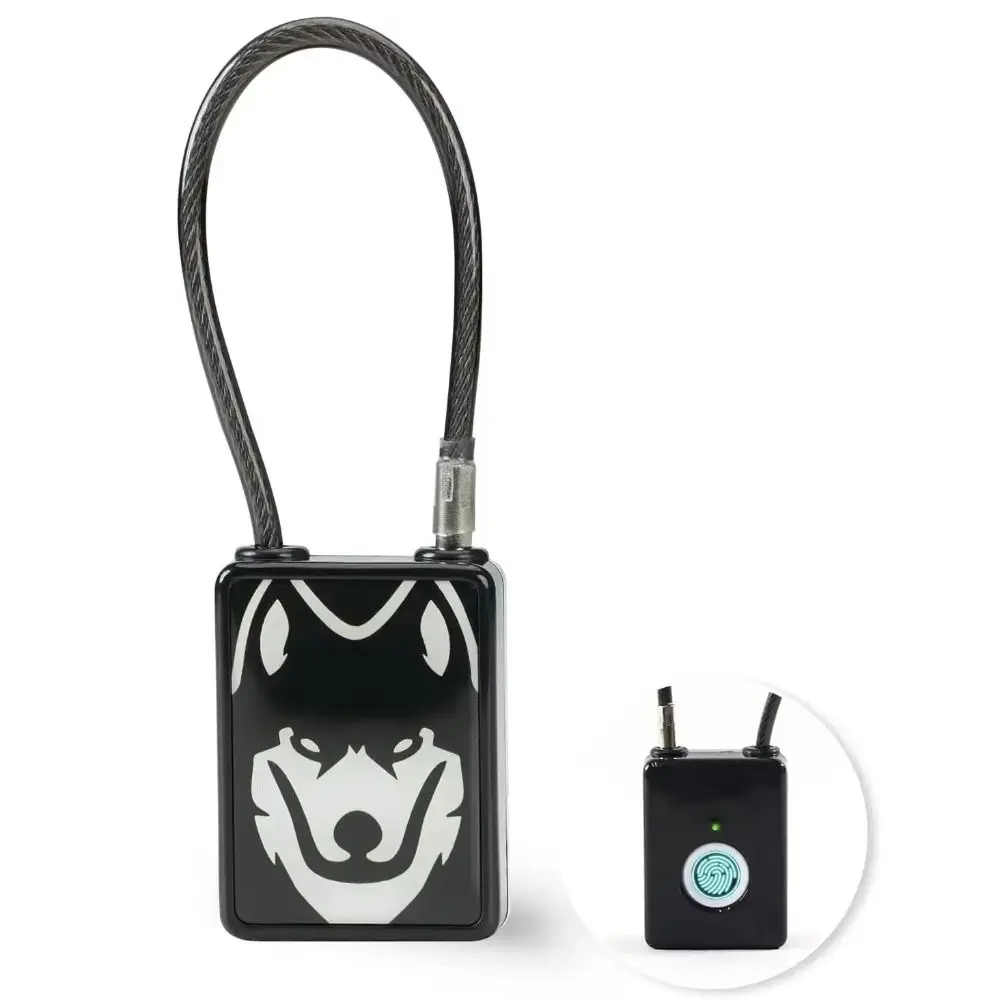 

Waterproof Fingerprint Padlock Anti-Cut Durable Design Keyless Cable Lock Soft Steel Rope Anti-Theft 2-in-1 Lock