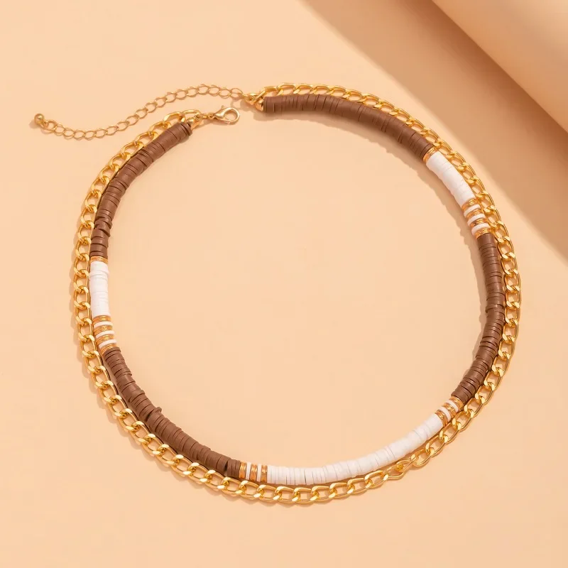 Trendy Jewelry Vintage Temperament Chain Double Layer Chain Necklace For Women Female Gifts Simply Design Accessories Hot Sale