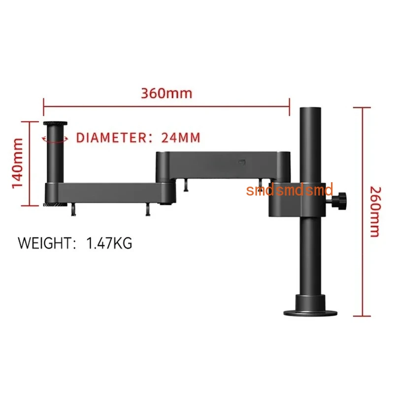 LW-017 Microscope Swing Arm Bracket Rotating Universal Flexible Folding Adjustable Fixed Lifting Metal Bracket Set