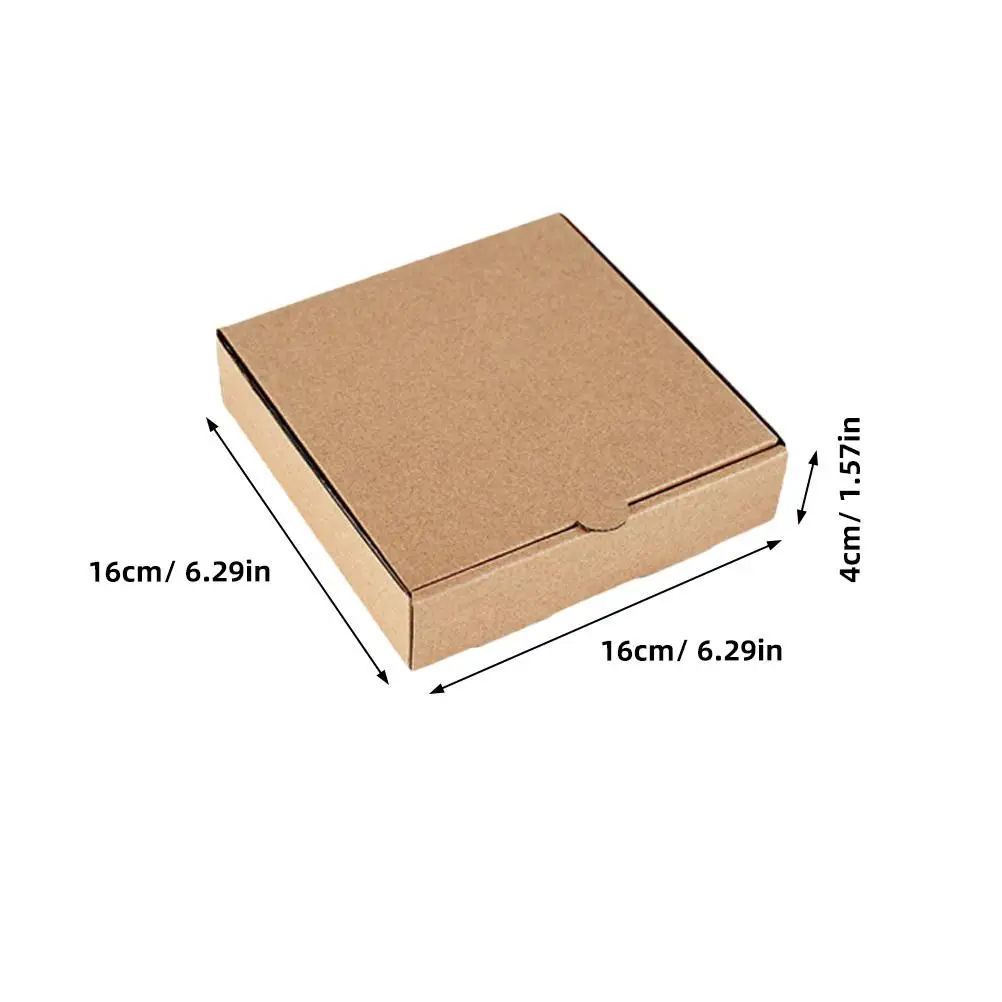 12 Pcs Mini Pizza Box Paper Trays Multi-function Boxes Biscuit Take Out Container Wrapping Case Small Bakery