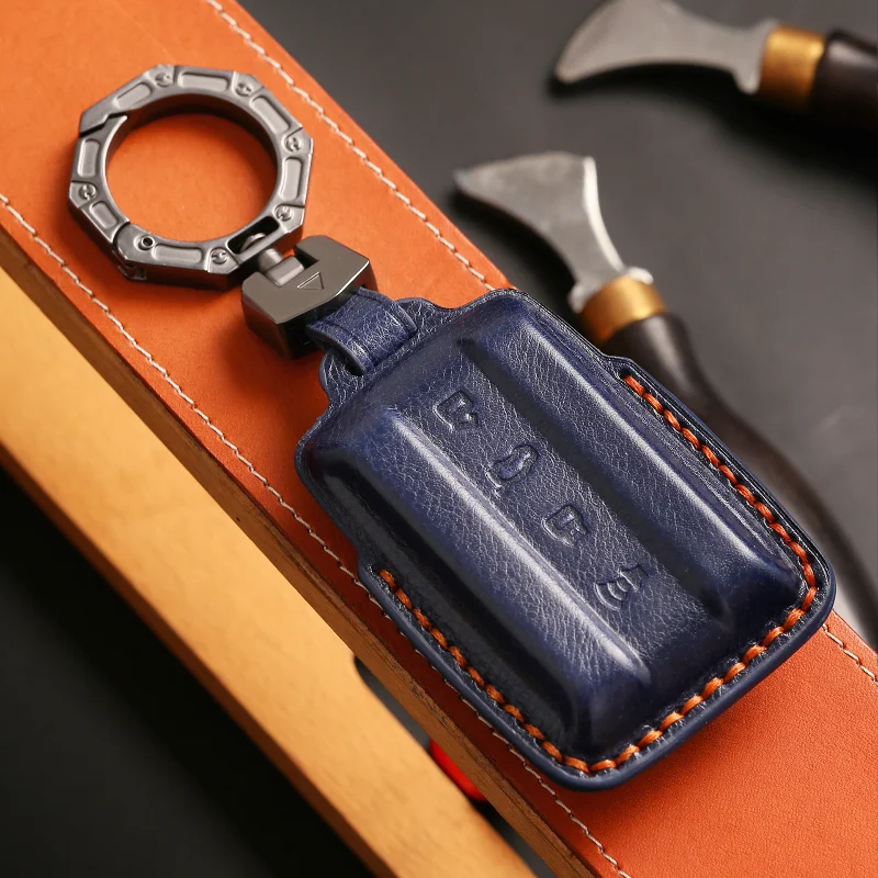 

For GWM WEY Tank 300 500 Car Leather Key Case Holder Premium Key Cover Case Electric Vehicle Shell Keychain Bag Auto Accessories