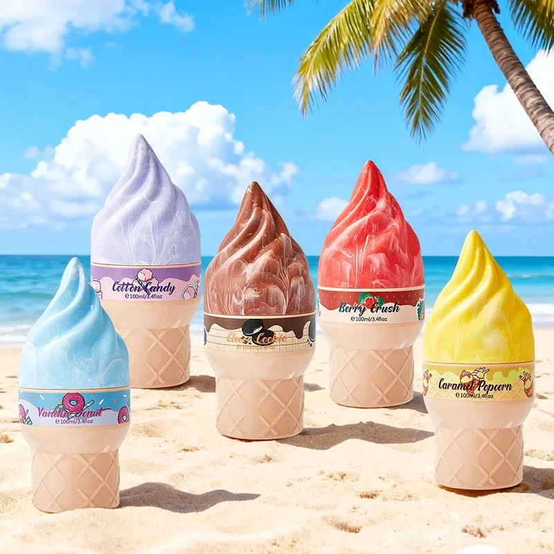 Gourmet Dessert Perfume Spray,Chocolate Cookie/Cotton Candy/Caramel Popcorn Fragrance Mist,Sweet Women Strawberry Vanilla Scent view 2