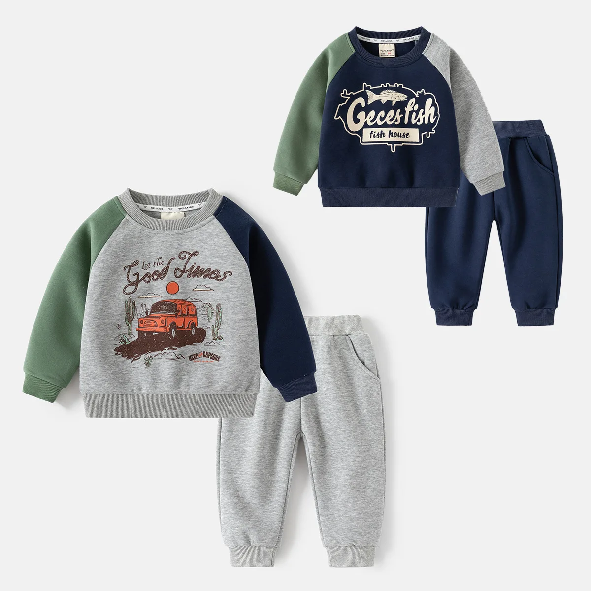 

Active Boys Clothes Sets Fall Winter Kids Sweatshirts + Pants Toddler Baby 2 Pieces Outfits Children's Clothes