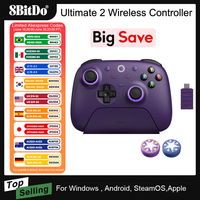 8BitDo Ultimate 2 Wireless 2.4G Game Controller Gamepad TMR Joystick with Charging Dock for PC Windows Steam Android