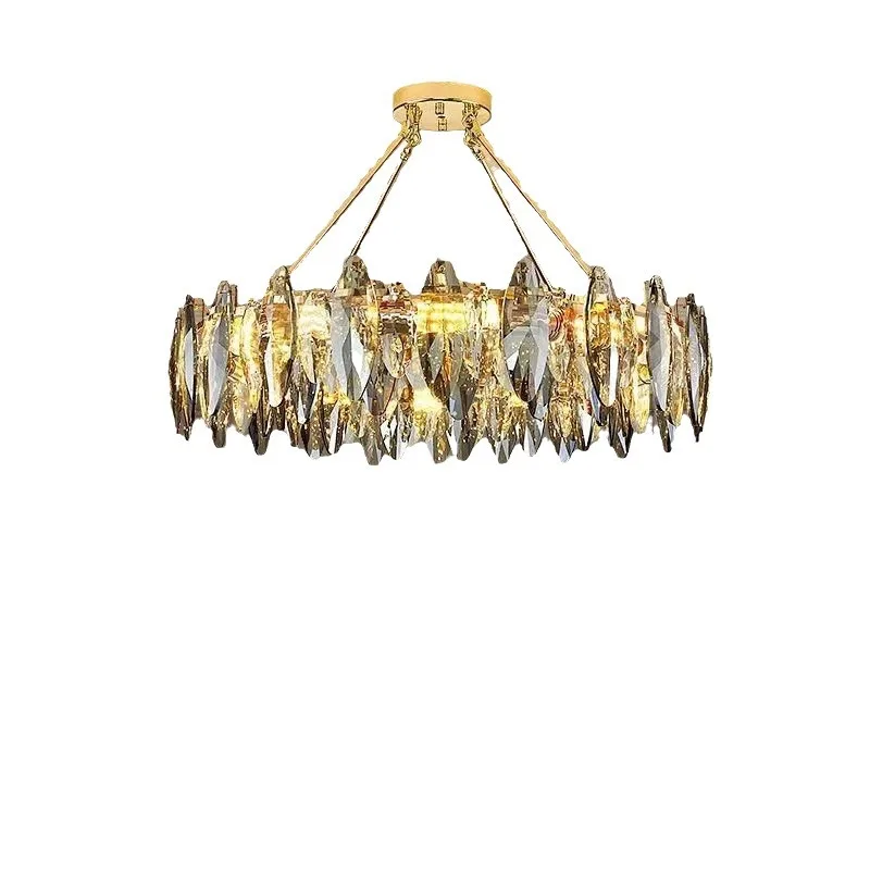 

Light luxury crystal modern minimalist creative dining room bedroom crystal lamp atmospheric household chandelier