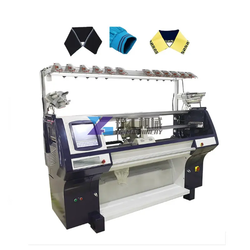 1+1 System Double Carriage Collar Flat Knitting Machine