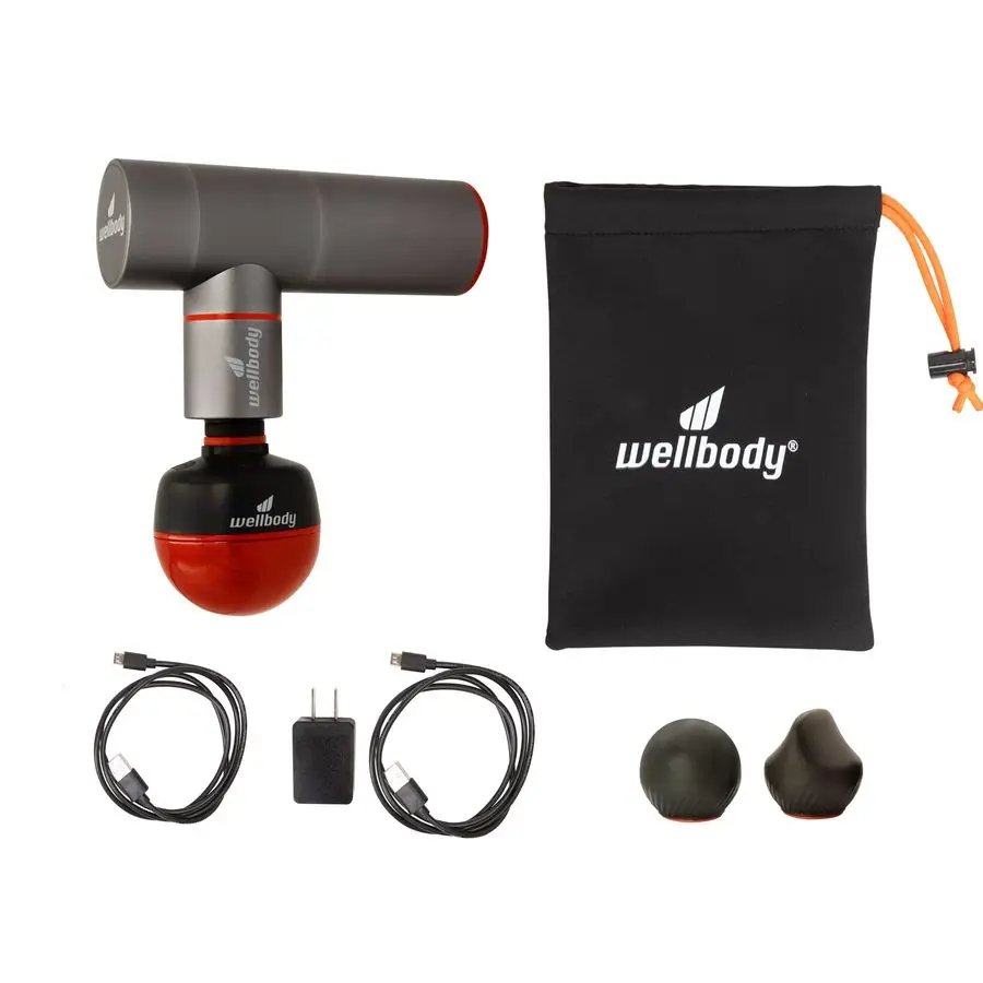 مسدس تدليك الأنسجة العميقة مع تقنية الكرة الحرارية 4 خيارات للسرعة مدلك محمول لتخفيف العضلات والفلفل