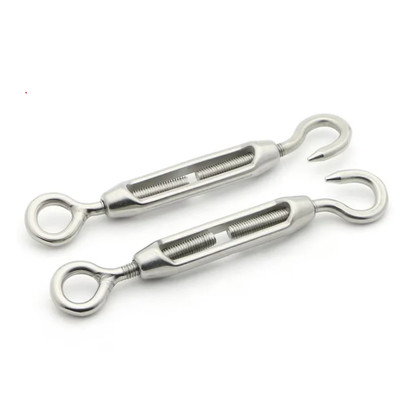 Turnbuckle Bolt Hook Rigging Eye Screw Wire Rope Tensioning Tightener Tight Connector M4/M5/M6/M8 304SS image 4