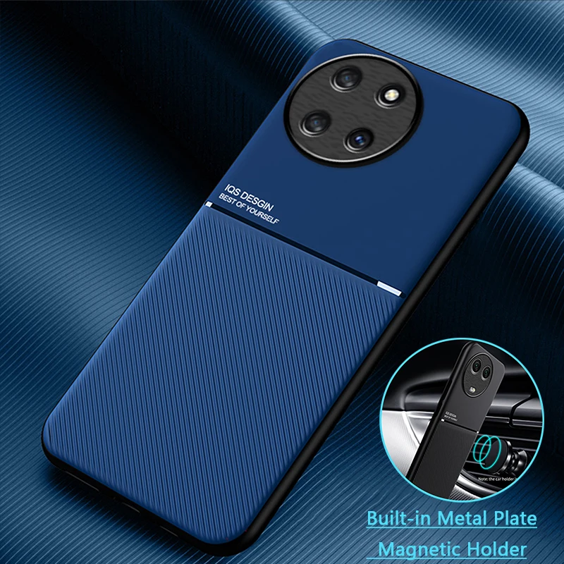 For Realme 11 4G 2023 Case Shockproof Magnetic Car Holder Phone Case For Realme 11 4G RMX3636 Soft Silicone Leather Back Cover