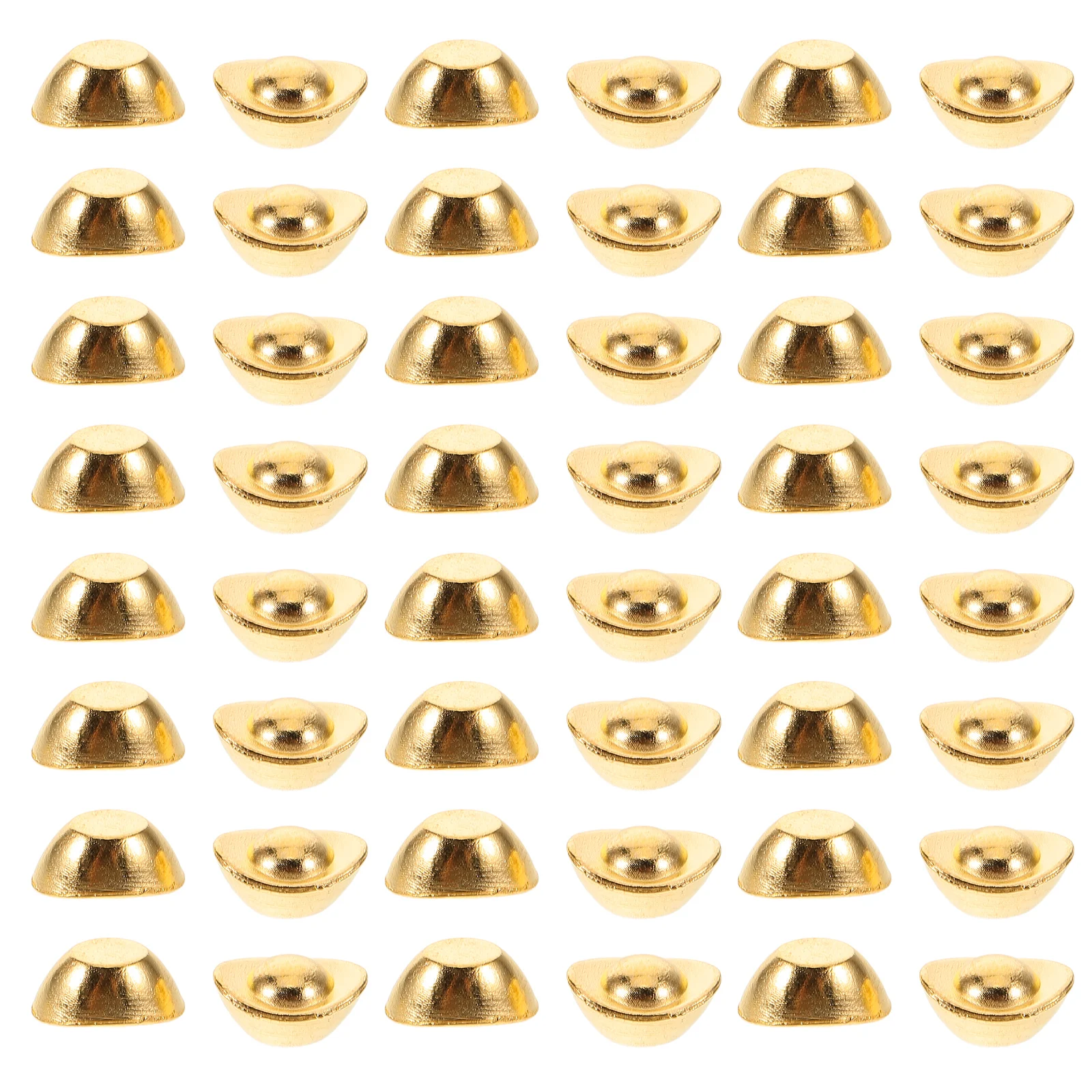 

100 Pcs Alloy Ingot Decor Chinese Wealth Yuan Bao Mini Ingots Desktop Lucky Charms Prosperity Symbol Elegant Design Home Office