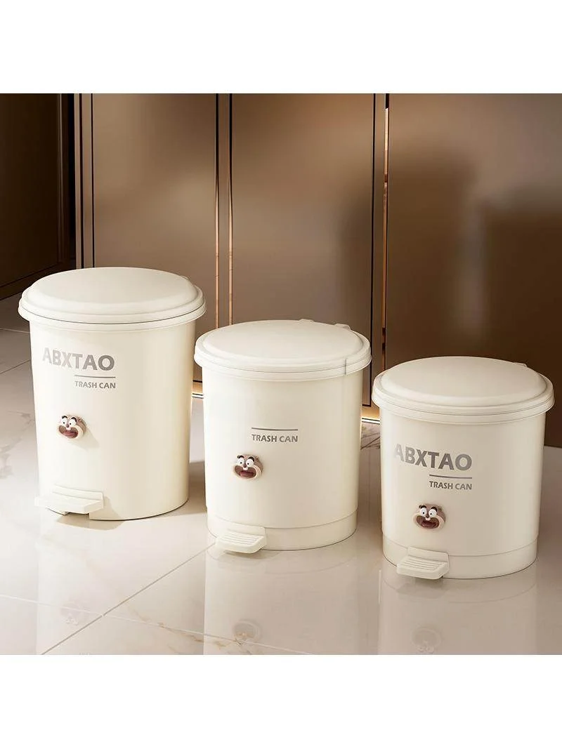 

Large Capaci Pedal Operated Tra Can for Kitchen Bedroom Batoom High Aesthetic Value Luxury Foot Paper Basket