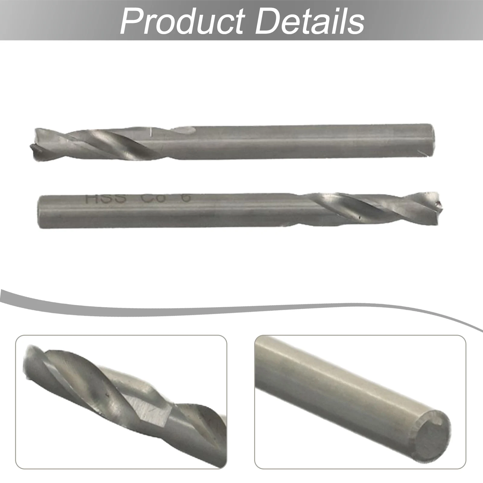 

6mm Spot Weld Drill Bits 2Pcs for Efficient Removal of Spot Welds on Car Metal Sheets Made from HSSCo Drill Cutter