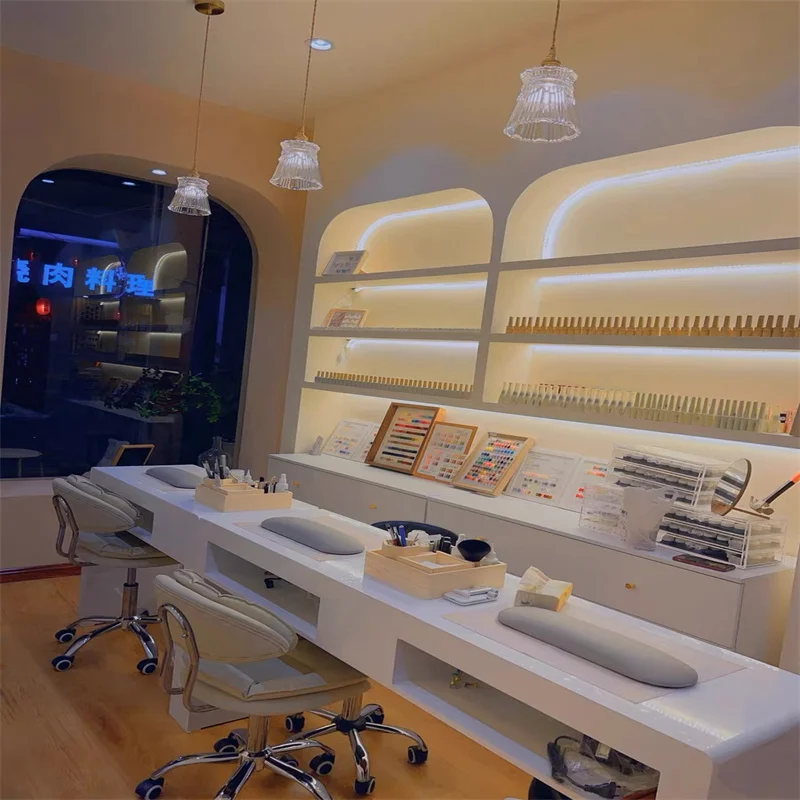 プロ用ネイルチェア オフィスネイルデスクテーブル サロン マニキュアテーブル 美容学校家具 マニキュアリスト用ネイルテーブル