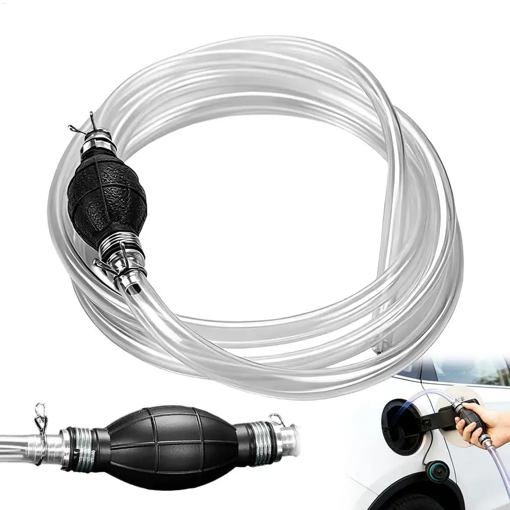 

Ручной сифонный насос с шлангом 6,5 футов для перекачки жидкостей, дизельного топлива, масла, для аквариумов, автомобилей, дома, мастерской