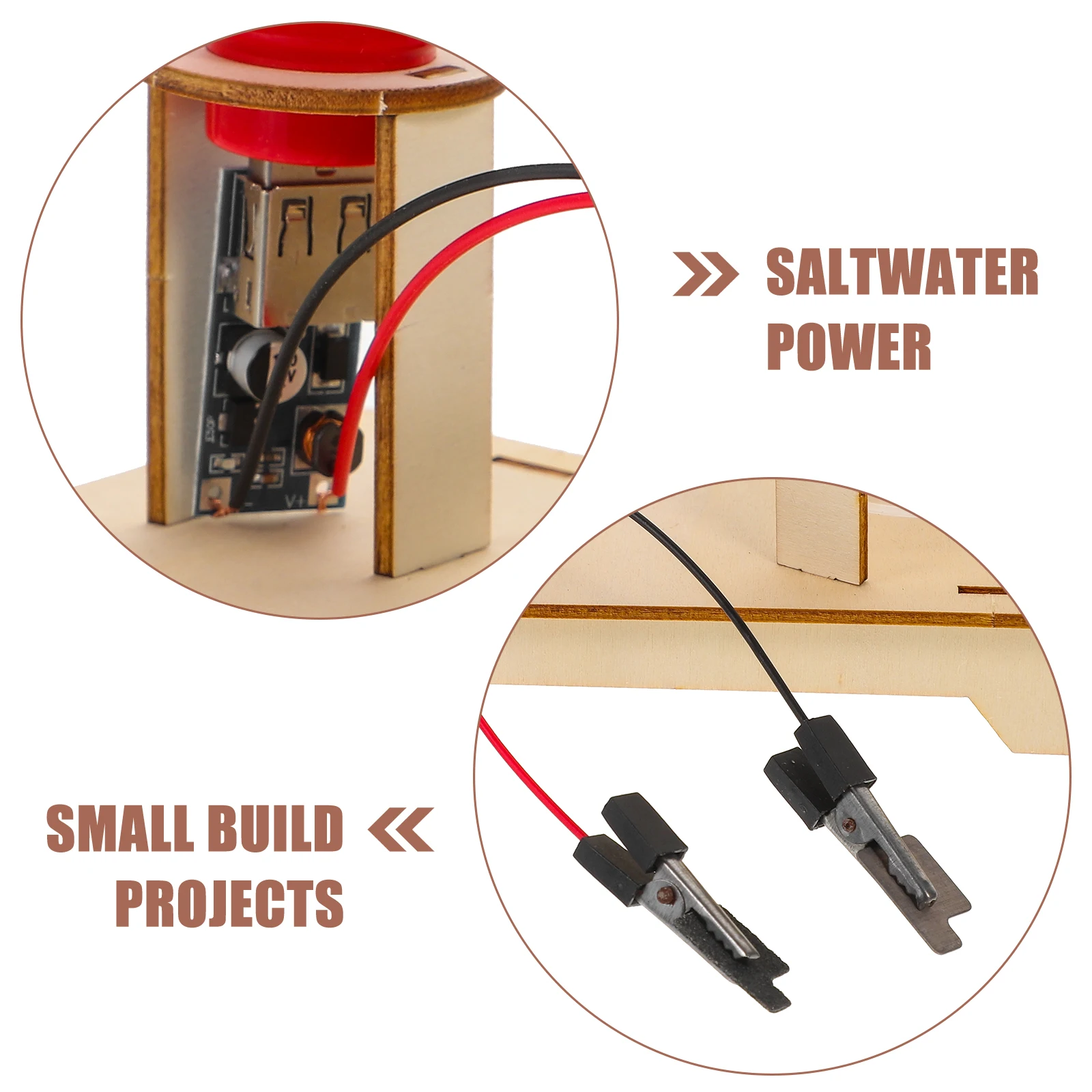 

Conductive Experiment Teaching Aids DIY Science Technology Kit Electrical Circuit Material Package Electricity Wood Student