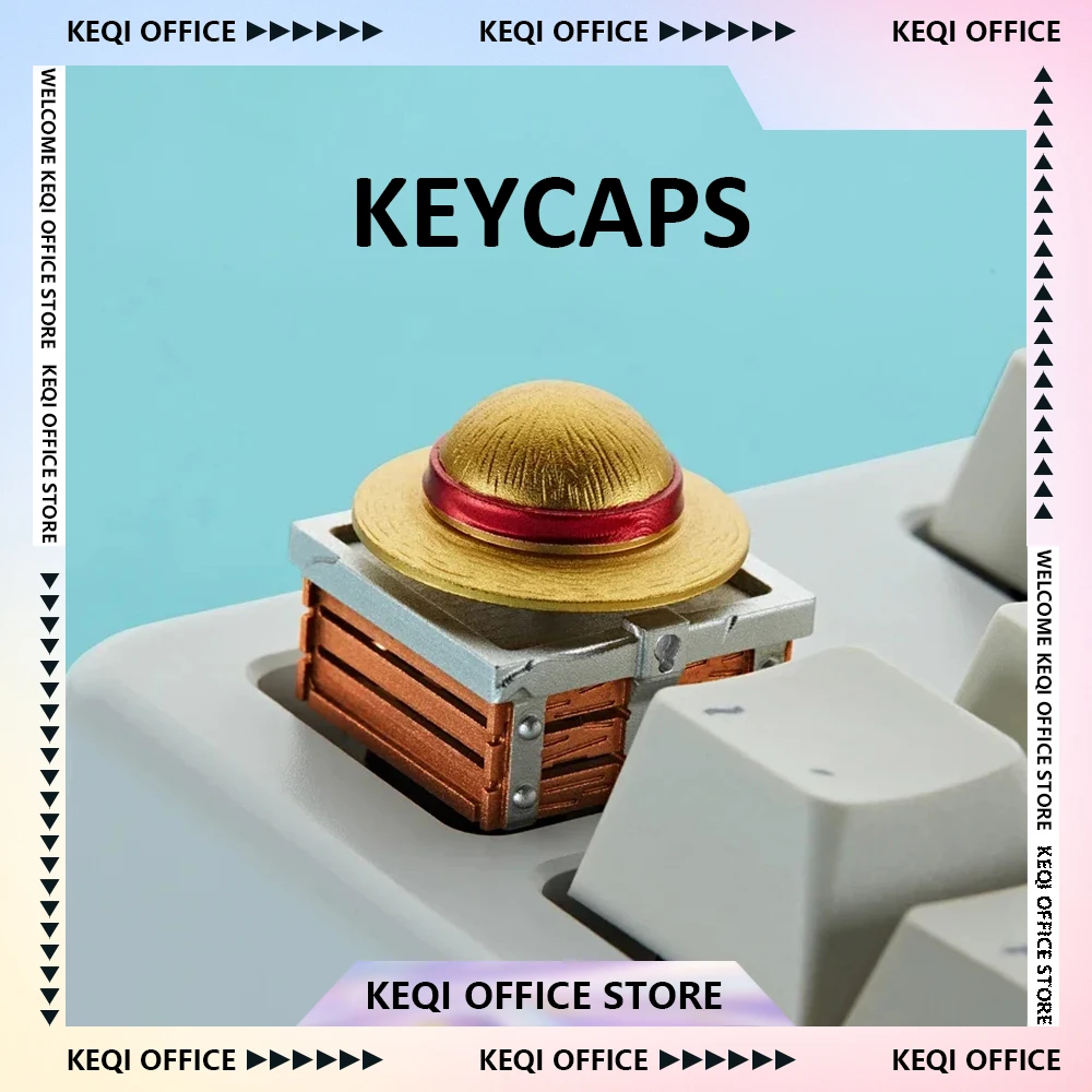 

ZOMO Anime Keycaps Luffy Chopper HAT Aluminum Alloy One Piece Series Custom Keyboard Keycap Translucent PC Accessories Gifts