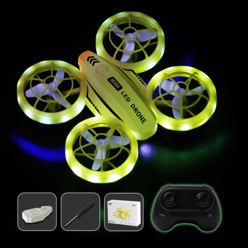 Mini Drone Kit per bambini e principianti quadricottero RC a LED a 360 ° con telecomando 2.4G Drone giocattolo regalo per bambini ragazzi ragazze