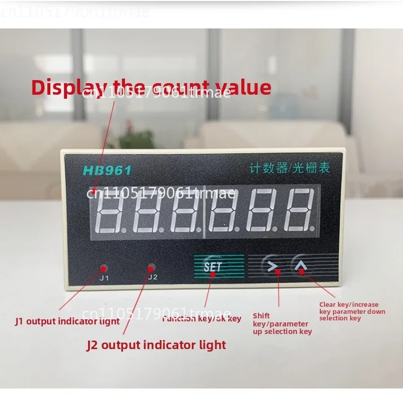 HB961 electronic 6-digit display intelligent reversible counting meter grating meter 2 sets of output and HP961 universal
