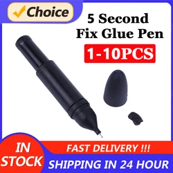 1-10PCS 5 Second Fix Glue Pen No UV Light Quick Dry Welding Compound Repair Liquid Plastic Pen Fix Glue Refill Pen Home Repair