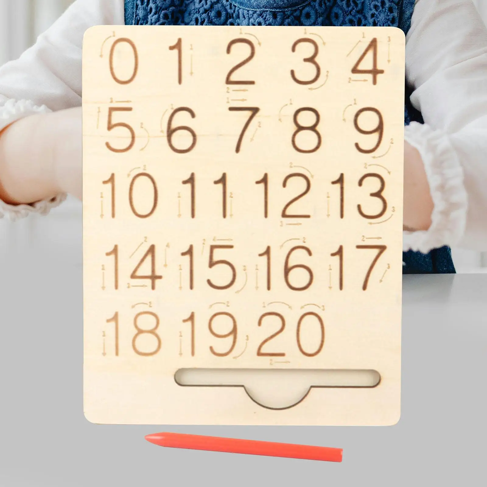 Shape and Number Tracing Board for Children Ages 3 4 5 Years Old Beginners