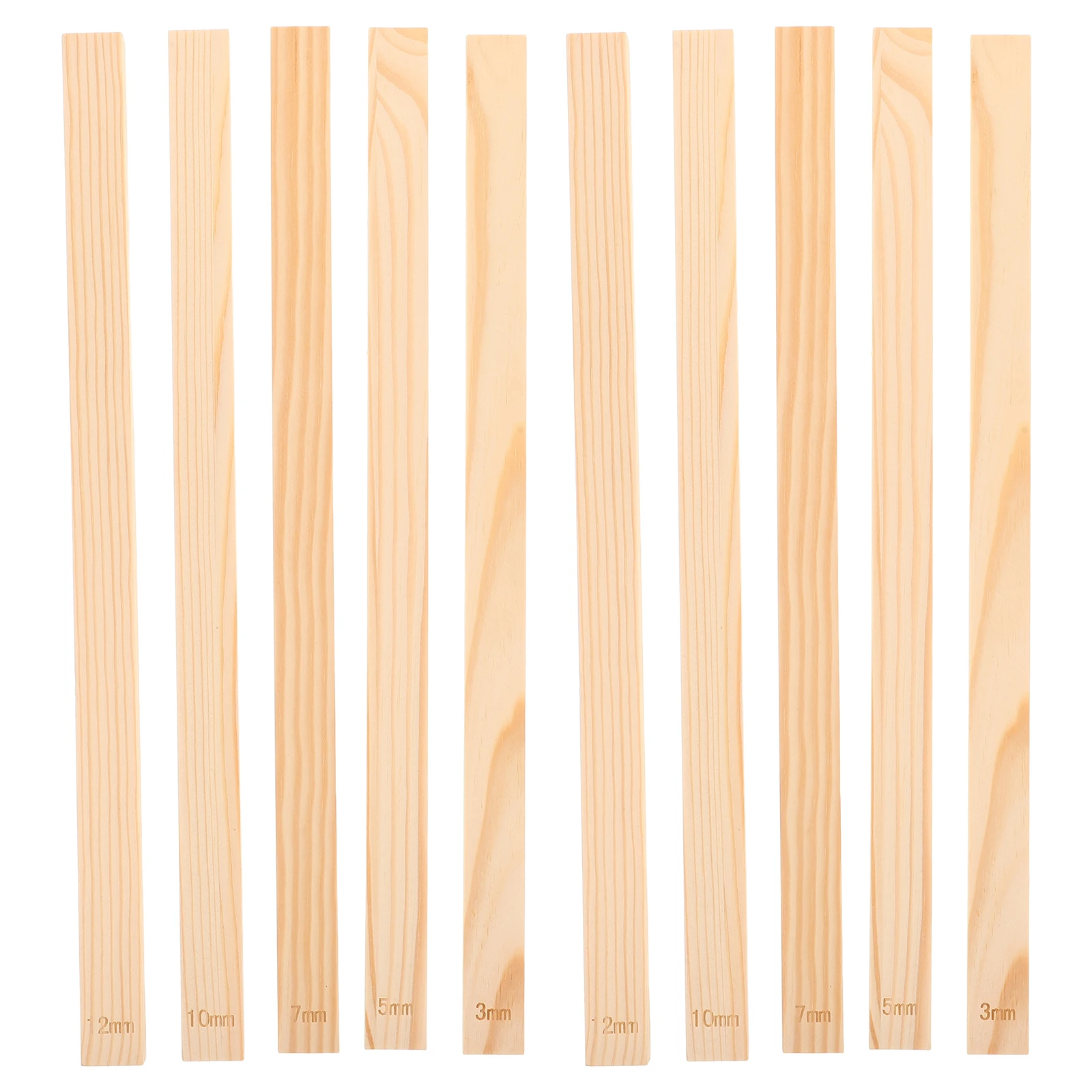 

10pcs Pottery Tools Clay Rolling Guides Wooden Slab Roller Sticks Mudboard Guide Strips Thickness Leveler Mud Stick Teaching