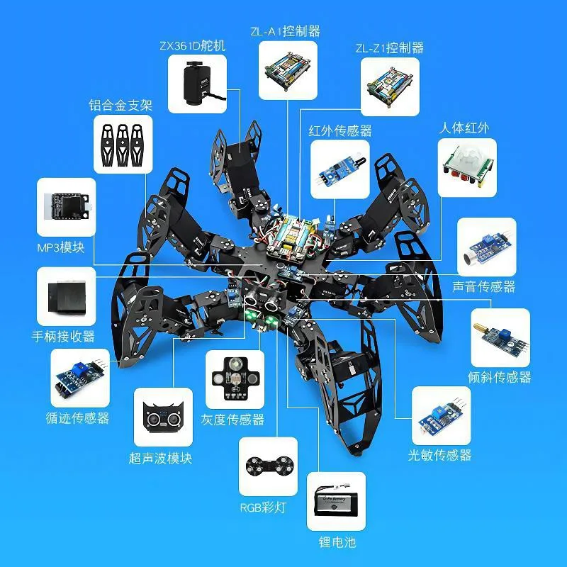 Bionic Spider Robot Hexapod Development Kit Programming Maker Education Intelligent Remote Control Robot Competition