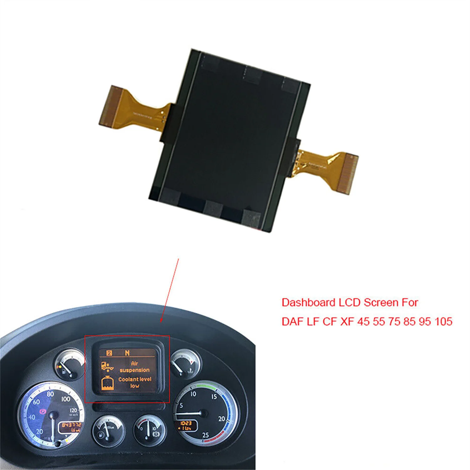 

1pc LCD Display Replacement For DAF Truck Cluster LF/ CF/ XF 45/55/75/85/95 5010595267155400001000 1372055 Car Accessories