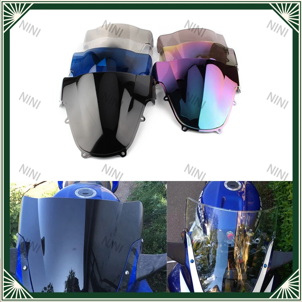 Motorcycle For Suzuki GSXR GSX-R 1000 600 750 K1 K2 2000 -2003 01 screen Double Bubble Windshield Deflector Protector WindScreen