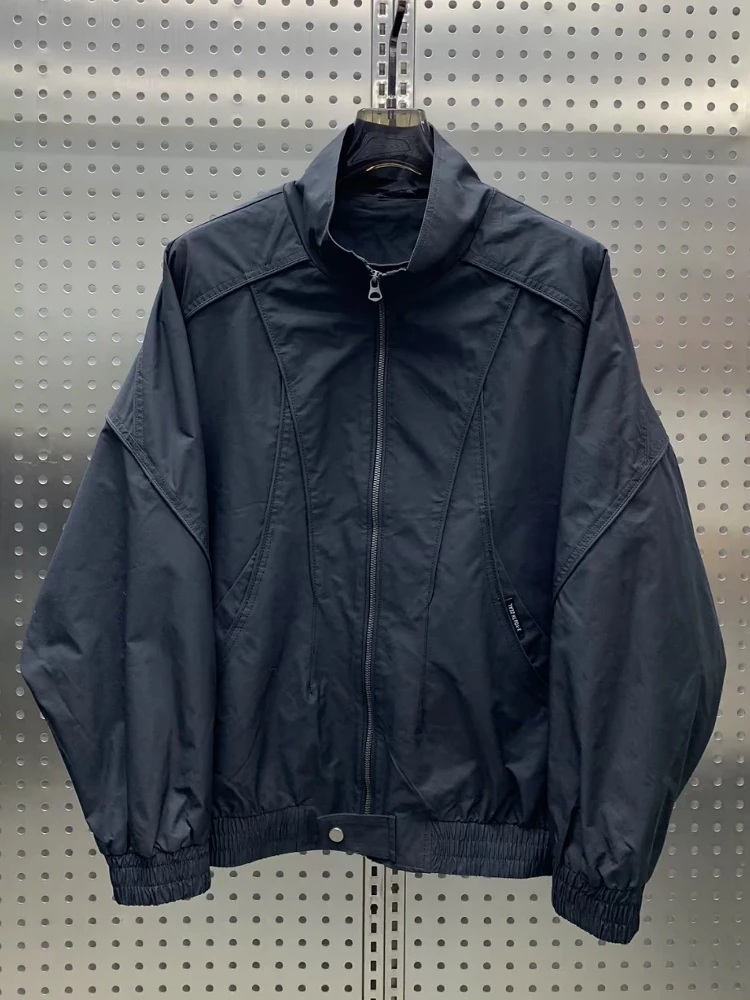 

Spring New High-End Men's Casual Loose Fit Jaet Stand Collar Trendy Brand Simple Faionable Versatile Leisure Top Coat