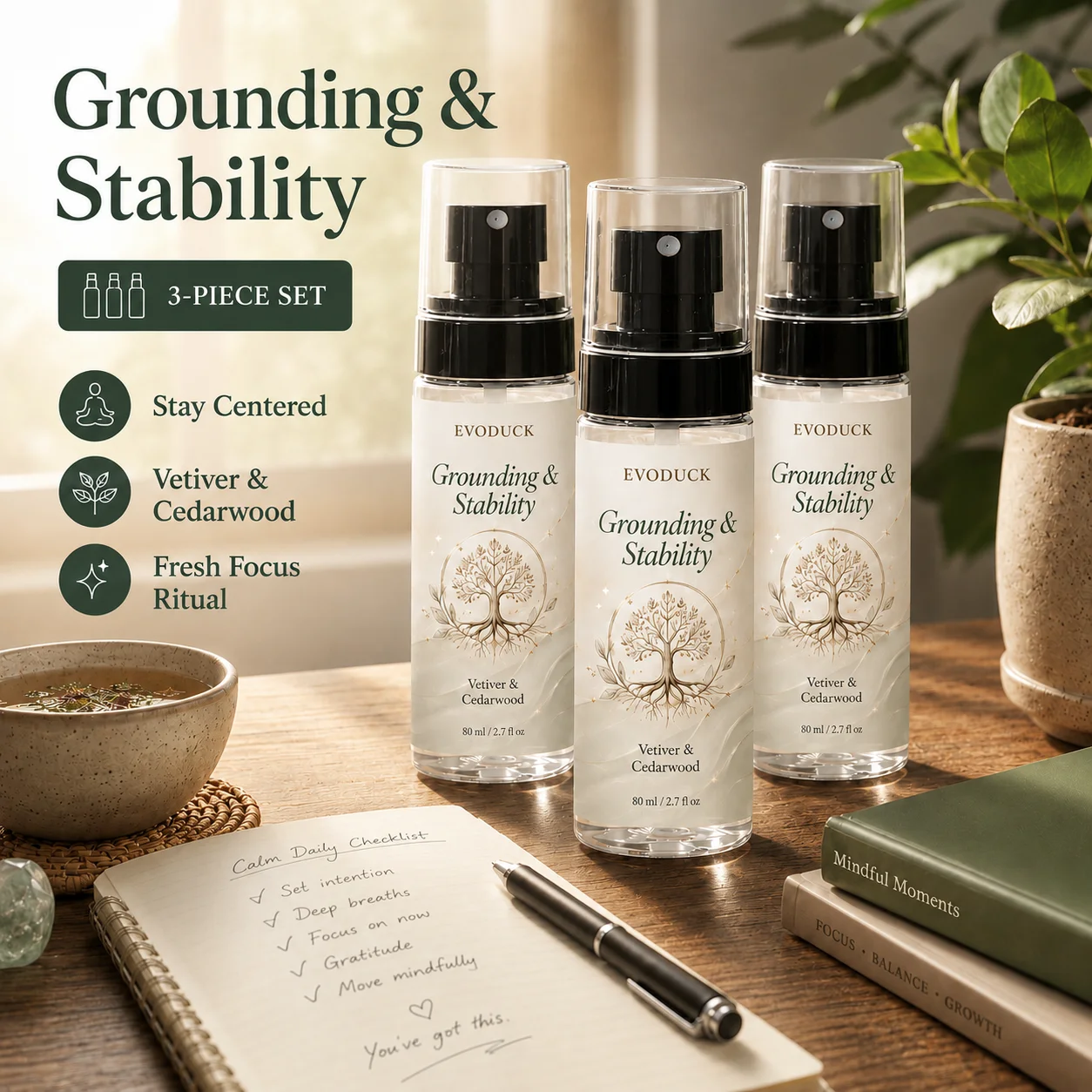 Home Fragrance Gift Set Rituals - EVODUCK Grounding & Stability Aura &