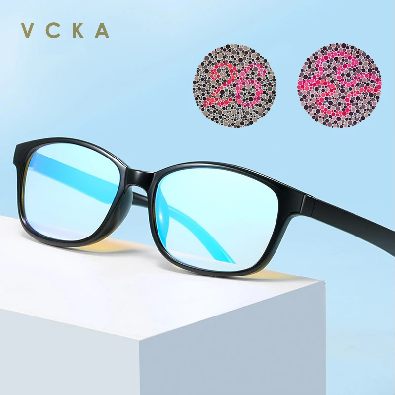 VCKA Corrective Glasses For People With Red-green Colorblindness Or Color Weakness Men Women Two-sided Coating Lens Spectacles