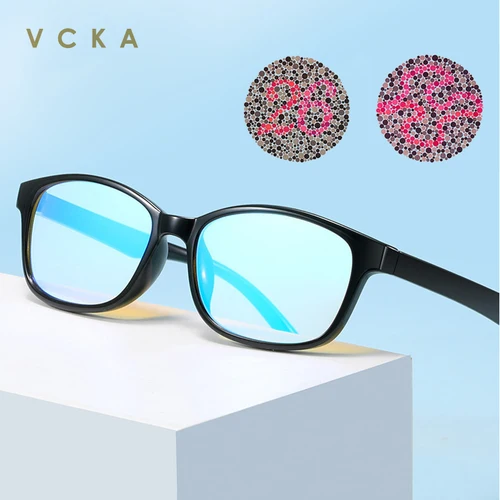 VCKA-gafas correctoras para hombre y mujer, lentes con recubrimiento de dos caras, para personas con colorceguera o falta de Color rojo y verde