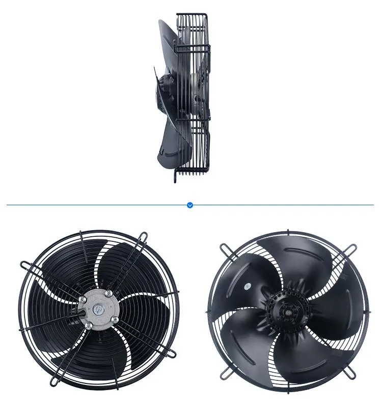 WST4E-450.FG.V External Rotor Sickle Impeller Motor Fan For Farms