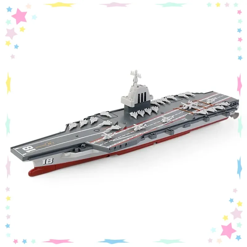 Aircraftcarrier 2.4G 1:1000 Scale High Speed 15KM/H Electric Remote Control Mini Simulation Ship Model Water Toy For Kids