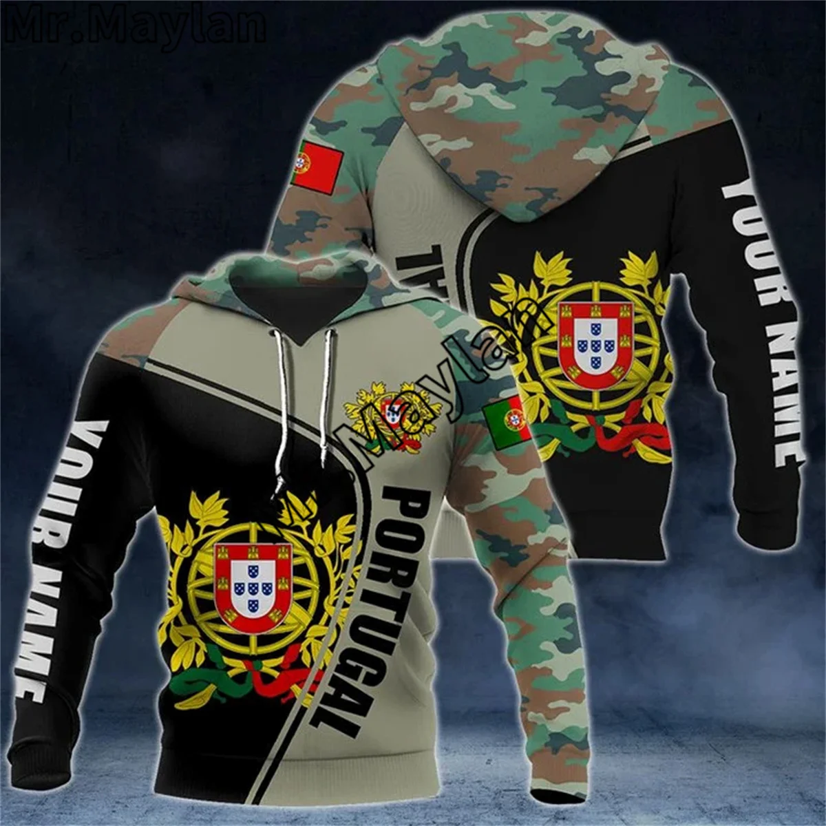 

CUSTOMIZE PORTUGAL COAT OF ARMS CAMO 3D Printed Hoodie Men/Women Sweatshirt Streetwear Zip Pullover Casual Jacket Tracksuits-034