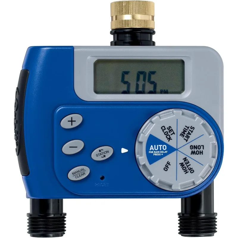 

Orbit 27133 2-Outlet Hose Watering Timer (2 Outlet Brass) - Dual Outlet Timer for Efficient Garden Irrigation