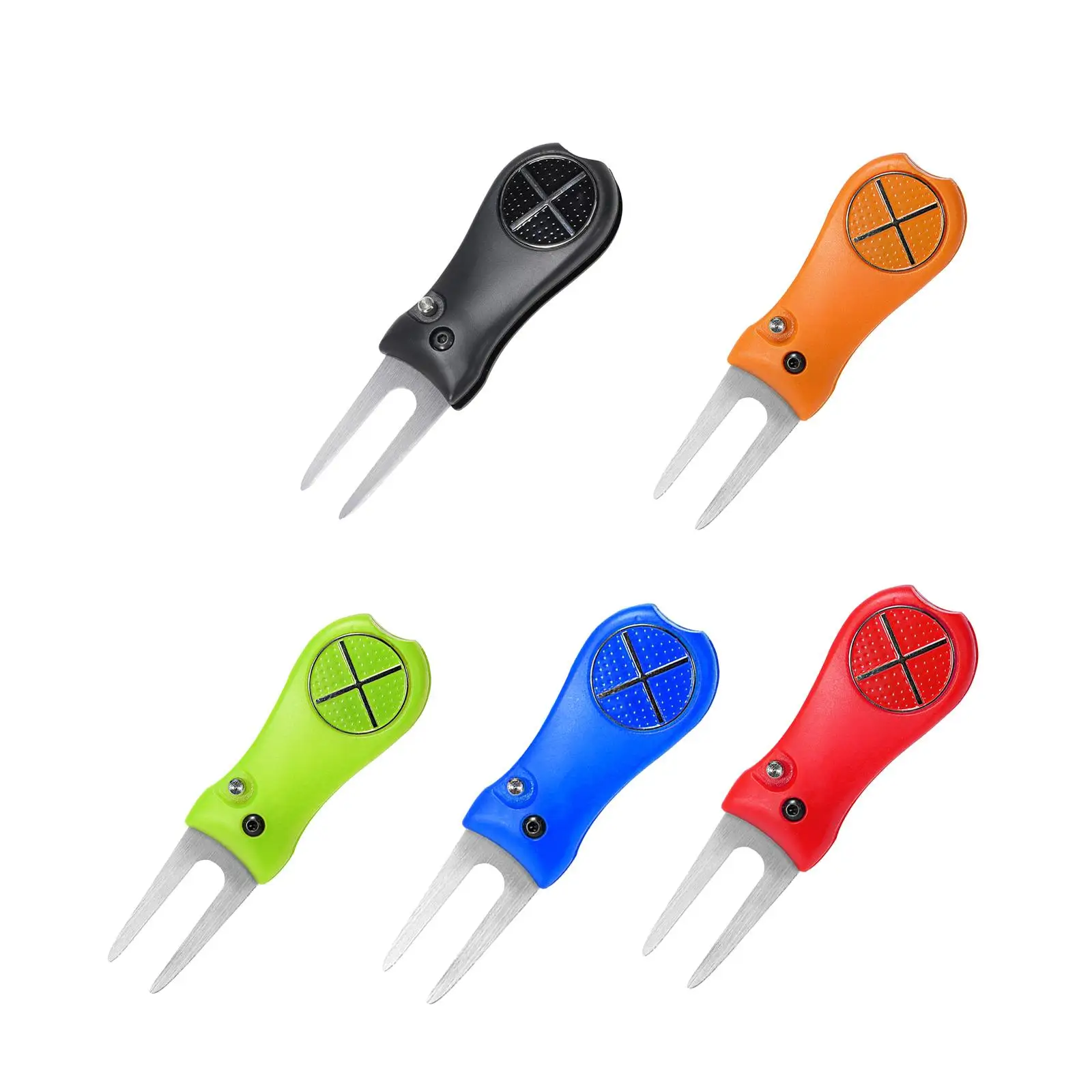 Golf Divot Tool Folded Marker Lawn Repair Prong for Gifts Exercise Equipment