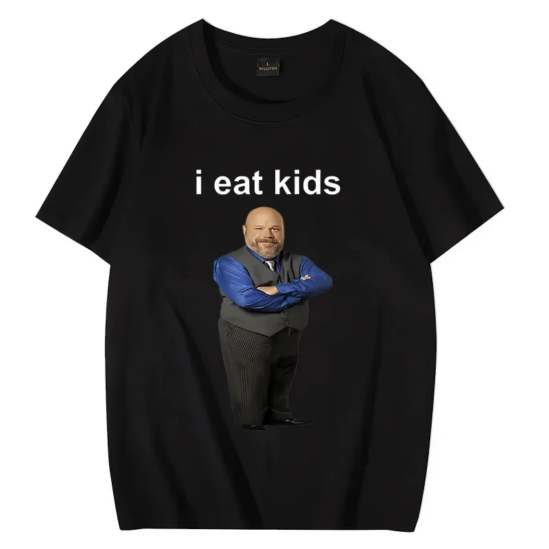 

Bertram Eats I Eat Kids Graphics T shirt Men Women short sleeve Casual streetwear 2024 Summer funny Unisex Tee s