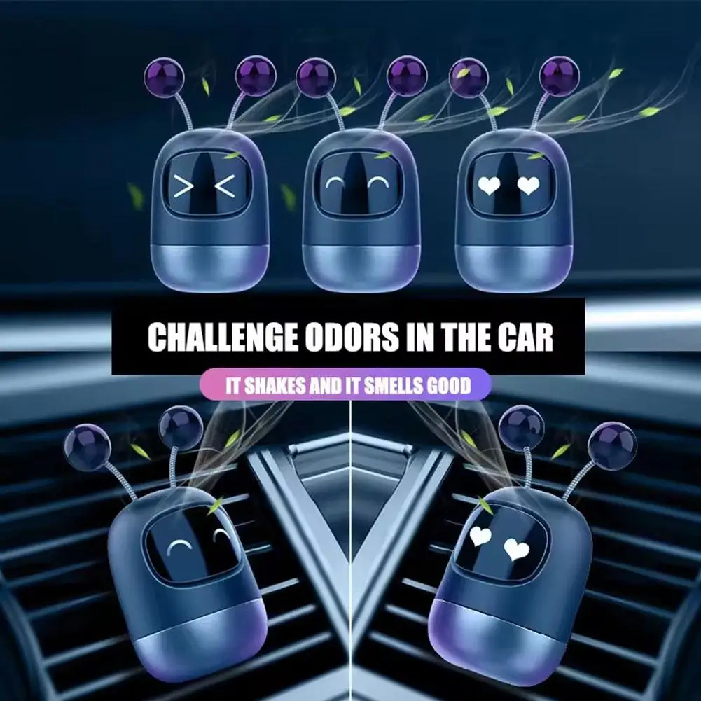 Robot Fragrance Car Air Vent Scent Aromatherapy Auto Air Outlet Perfume Long-lasting Fragrance Clip Diffuser Car Accessories - Image 2