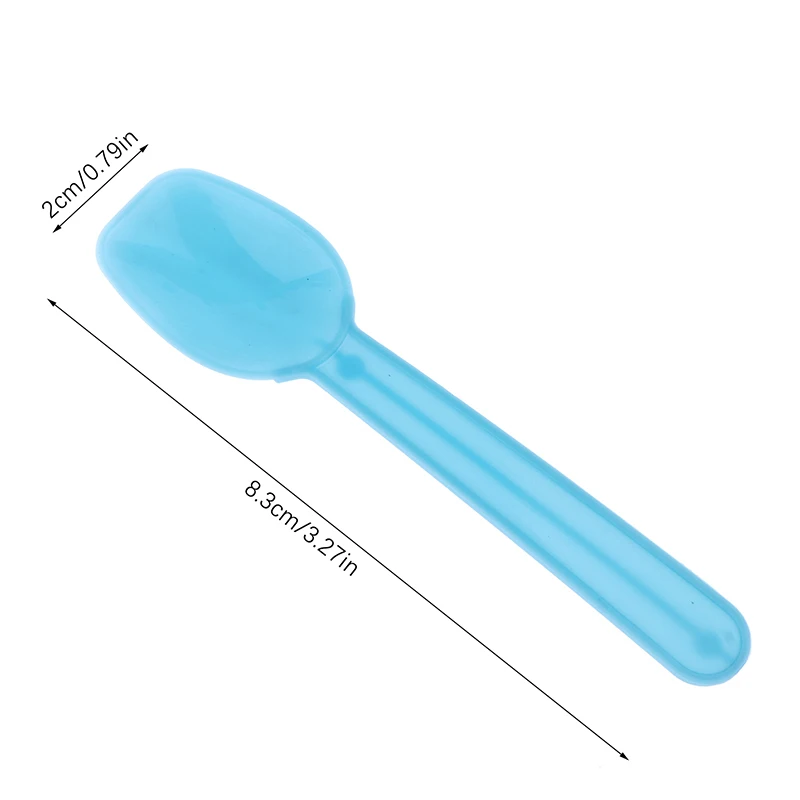 50 قطعة مغرفة الحلوى البلاستيك الآيس كريم مغرفة الأسرة ملاعق حساء ملاعق بلاستيكية لطيف تذوق مغرفة كبيرة لأدوات المائدة الطرف
