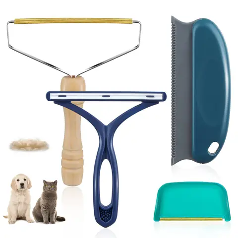 Pet Hair Removal Tool Dog Cat Hair Remover Carpet Scraper Rake Fur Removal Brush Lint Remover Shaver for Car Furniture Couch
