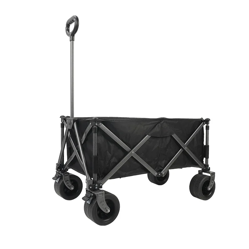 

Portable folding high load-bearing large capacity outdoor camping cart picnic trolley small trailer stall folding with table