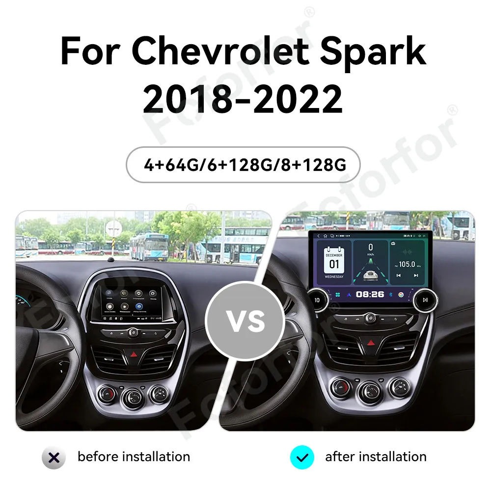 11.5 Inch Android 15 Car Radio Ultra Large HD Touch Display GPS Navigation Multimedia Player For Chevrolet Spark 2018-2022