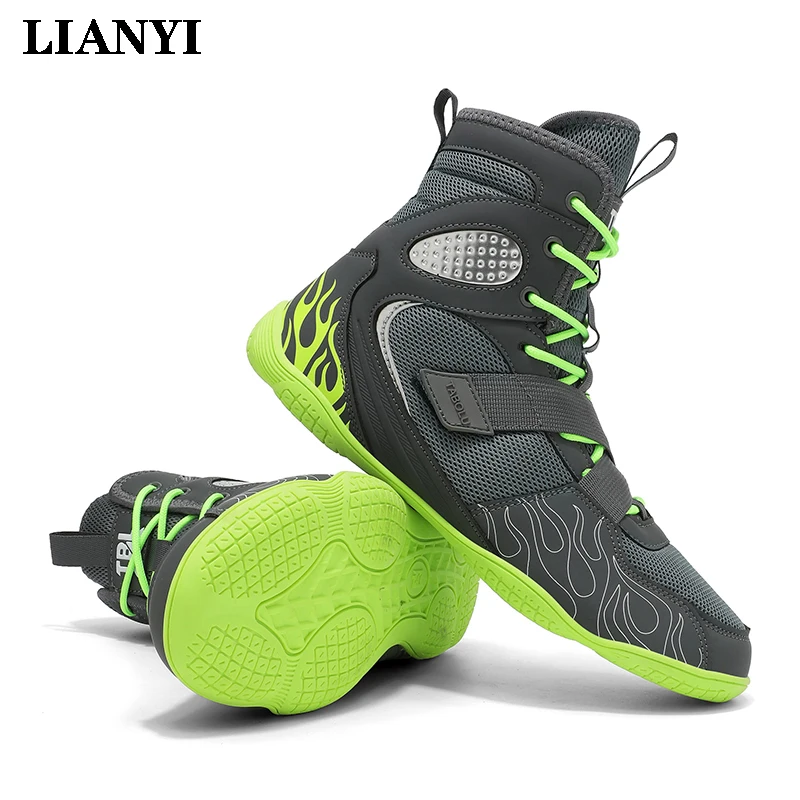 

Мужские борцовские кроссовки LIANYI с высоким берцем, усиленной защитой, дышащей сеткой, для бокса и тяжелой атлетики
