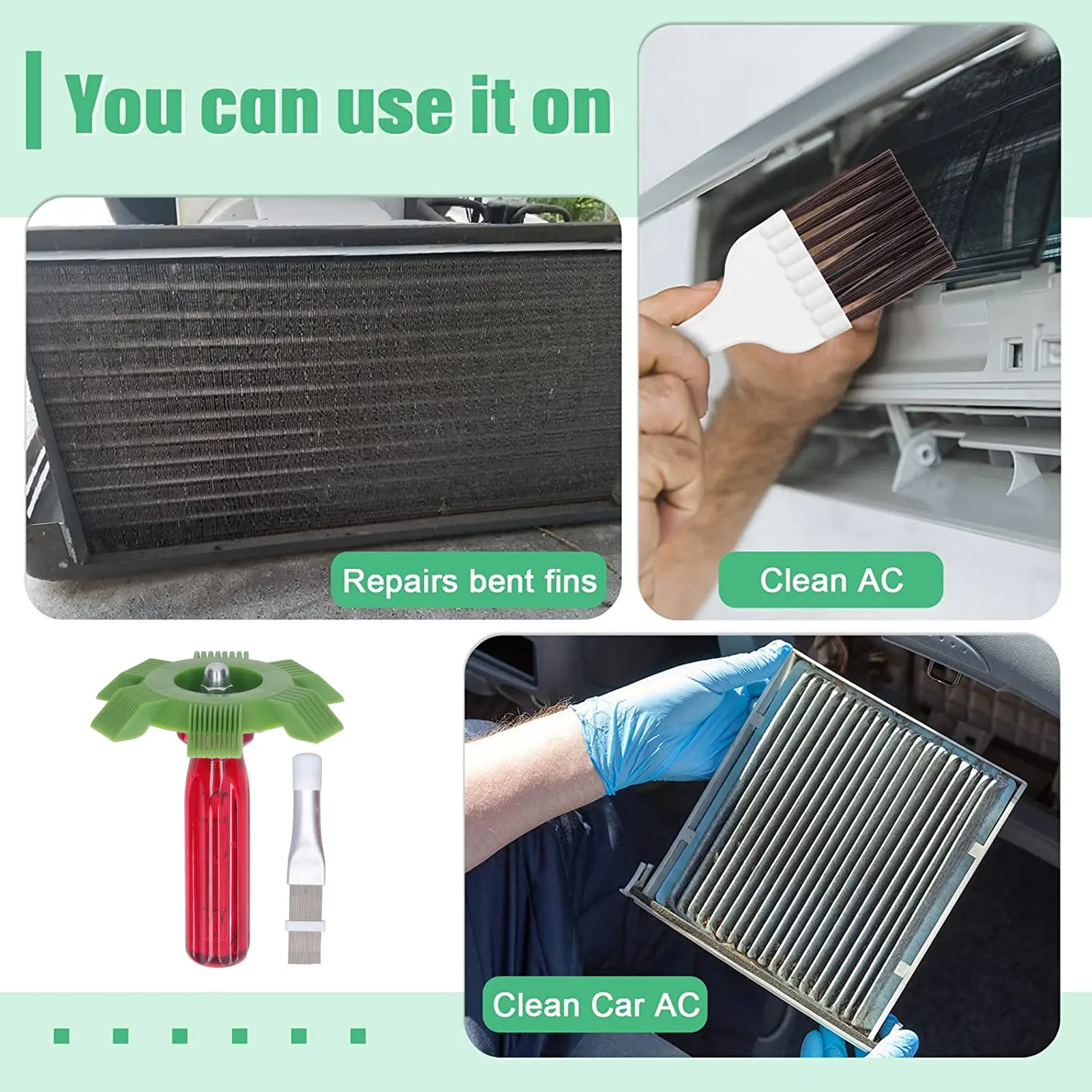 Fin Comb Air Conditioning Condenser Fin Straightener Air Conditioner Cleaning Tool Air Conditioning Fin Comb Fin Comb Tool