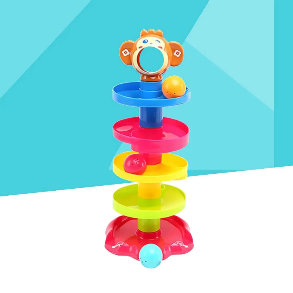 hand-grasp-ball-stacker-tower-405x18cm-cartoon-drop-for-kids-toddlers-baby-educational-ball-run-playing-set