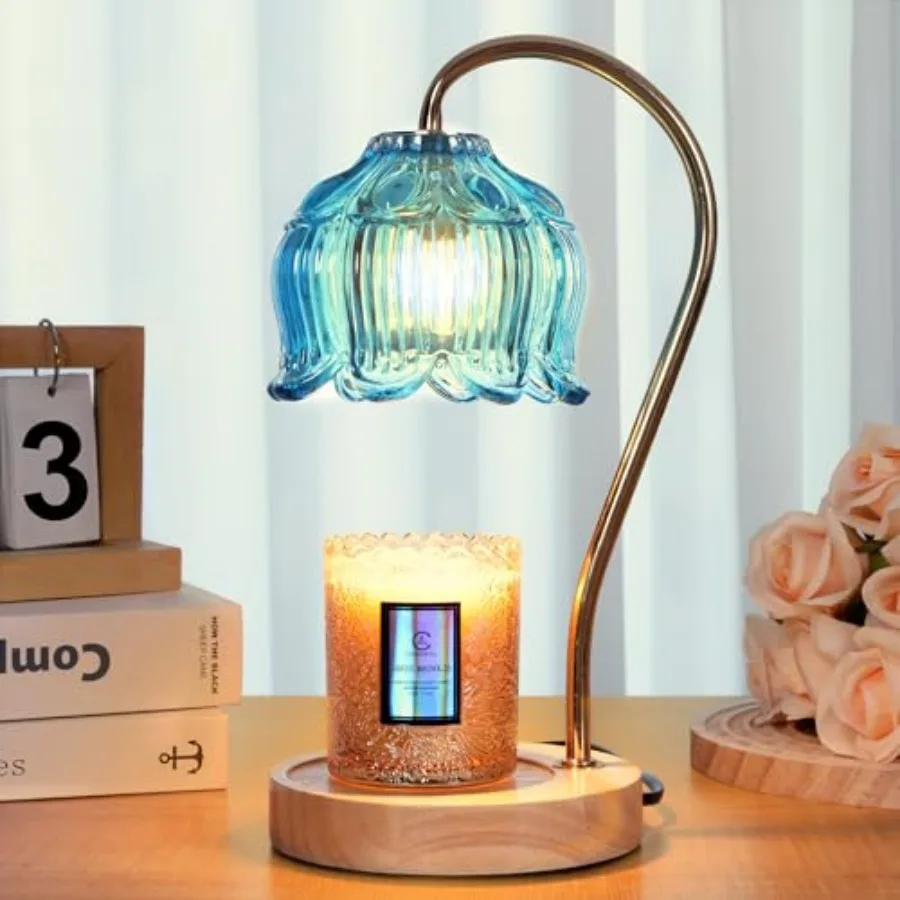 

Flower Candle Warmer Lamp with Timer and Dimmer - Fits All Jar Scented Candles - House Warming and Mother's Day Gift for Women