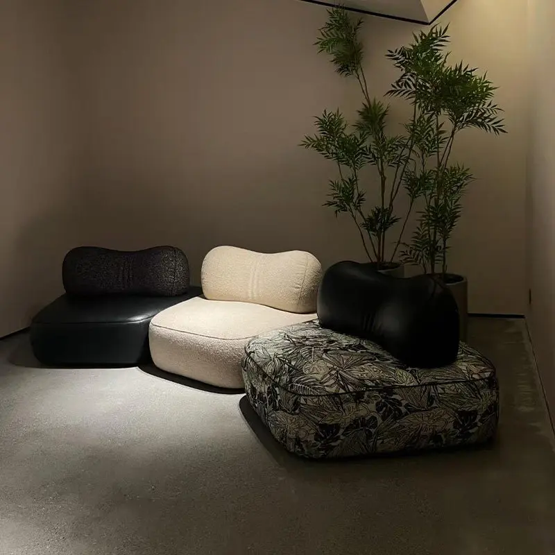 Medieval style armless module minimalist sofa