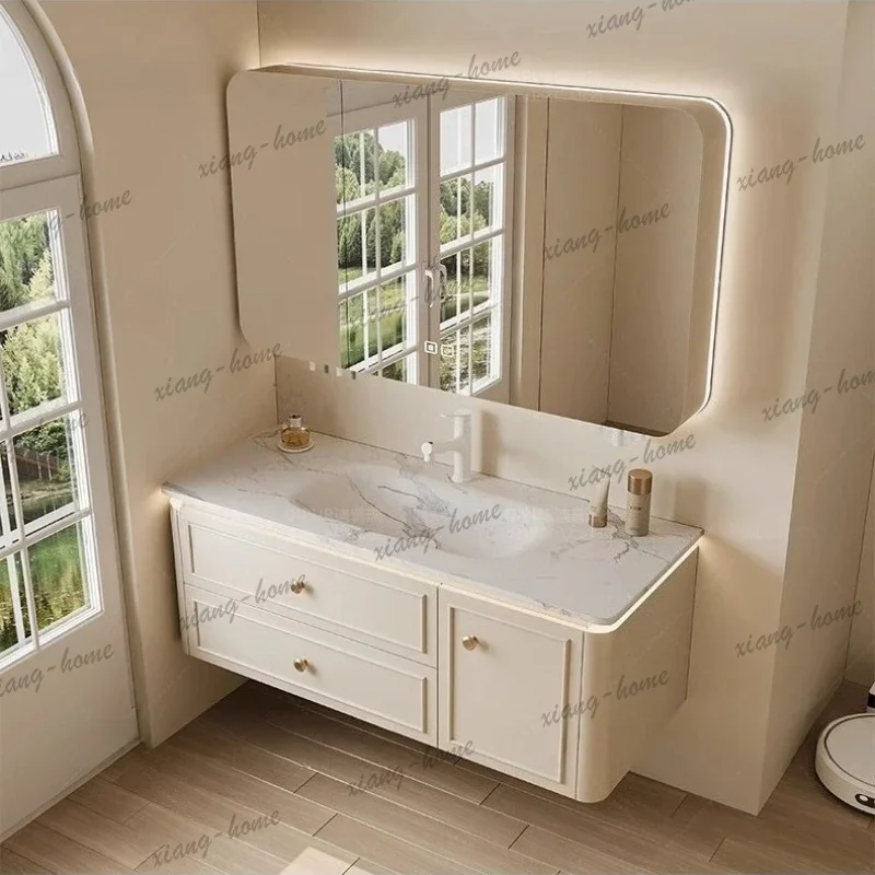 Modern Luxury Bathroom Cabinet Organizer Storage Toilet Display Drawers Partitions Cupboard